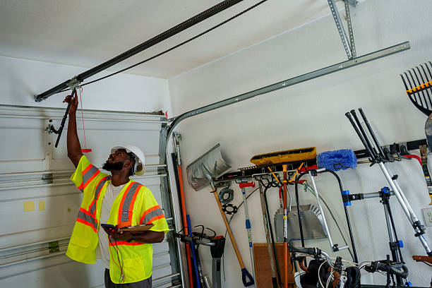 Professional Garage Door Panel Replacement technician working in Sunrise, FL